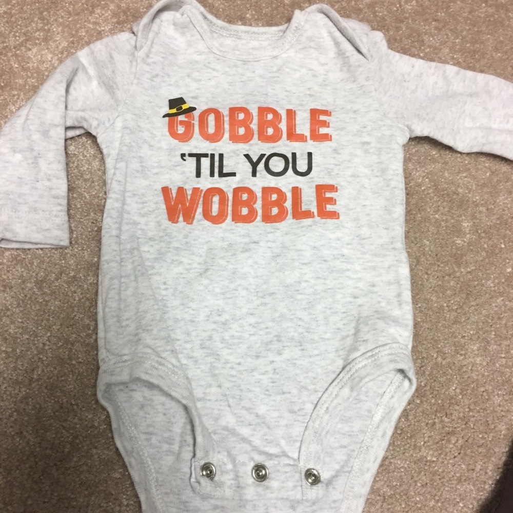 3 month Thanksgiving onesie